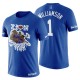 Hombres Duque Azul Devils Zion Williamson Artwork & 1 Player Art Azul Camiseta