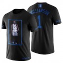 Hombre Duque Azul Devils Zion Williamson Top Pick # 1 Player Art Negro Camiseta