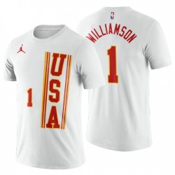 EE.UU. Equipo Zion Williamson No. 1 Blanco 2021 Rising Star Camiseta