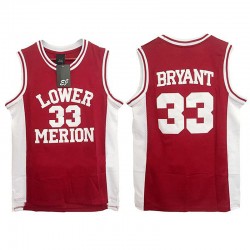 Kobe Bryant Baja Merion High School & 33 Rojo Baloncesto Camiseta