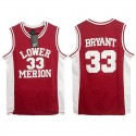 Kobe Bryant Baja Merion High School # 33 Rojo Baloncesto Camiseta