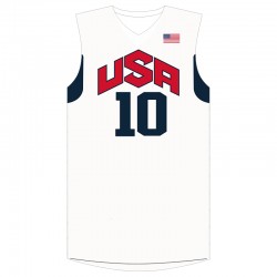 Kobe Bryant y 10 2012 Juegos Olímpicos USA Home Blanco Baloncesto Camiseta