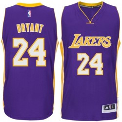 Los Angeles Lakers & 24 Kobe Bryant Road Purple Authentic Camiseta
