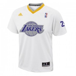 Los Angeles Lakers & 24 Kobe Bryant 2013 Día de Navidad Big Logo Swingman Camiseta