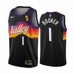 Devin Booker Phoenix Suns Negro City Edition The Valley campeones Camisetas