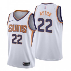 Hombres 2018 NBA PROYECTO Phoenix Suns y 22 Deandre Ayton Association Blanco Swingman Camiseta