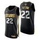 Phoenix Suns 2021 NBA Finales y 22 DEANDRE AYTON GOLDING EDICION AUTHENTIC Negro Camiseta