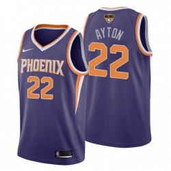 Phoenix Suns 2021 NBA Finals & 22 Deandre Ayton Purple Camiseta Icono Swingman