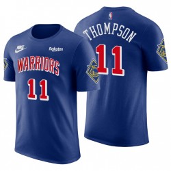 Golden State Warriors Klay Thompson # 11 75 aniversario Azul Camiseta Azul