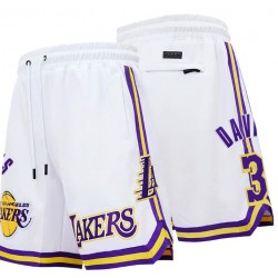 Los Angeles Lakers Pro Standard Anthony Davis Blanco Equipo Pantalones cortos