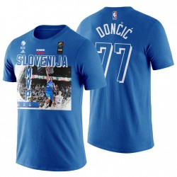 Dallas Mavericks Luka Doncic hace historia al líder de Eslovenia a Olimpiadas Azul T-Shirt Azul