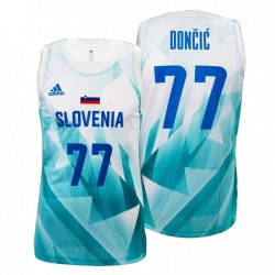 Eslovenia Baloncesto Juegos Olímpicos de Tokio y 77 LUKA DONCICO BLANCO CAMISETA