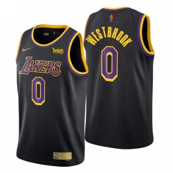 Los Ángeles Lakers No. 0 Russell Westbrook ganó Edición Negro Camiseta