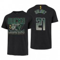 47 Milwaukee Bucks 2021 Finales Champs Jrue Holiday # 21 2-Time Negro camiseta