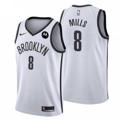 Brooklyn Nets Association Edición Patty Mills No. 8 Blanco Swingman Camiseta