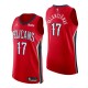 New Orleans Pelicans y 17 Jonas Valanciunas Declaración auténtica Rojo Camiseta