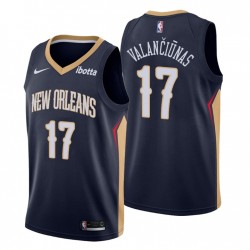 New Orleans Pelicans Icon Edición Jonas Valanciunas No. 17 Navy Swingman Camiseta