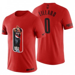 Portland Trail Blazers Hombrres 0 Rajo NBA Playoffs 50 Puntos y Buzzer-Beating 3-Pointer Logo Man Damian Lillard T-Shirt