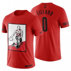 Portland Trail Blazers Hombres 0 Rojo NBA Playoffs 50 Puntos u0026 Buzzer-Beating 3-Pointer Layup Damian Lillard T-Shirt