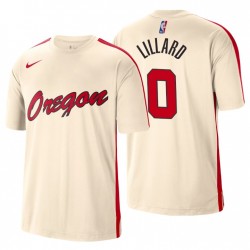 Portland Trail Blazers City Edición Shooter T-shirt Damian Lillard 0 Cream