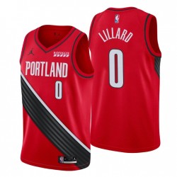 2020-21 Portland Trail Blazers 0 Damian Lillard Camiseta Rojo Declaración EDICIÓN