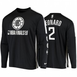 Clippers Kawhi Leonard 2020 Finales Shooting Black Camisa de manga larga