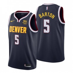 2020-21 Denver Nuggets 5 Will Barton Camiseta Navy Icon Edición