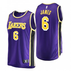 Los Ángeles Lakers Replica Camiseta No. 6 LeBron James Purple 2021-22
