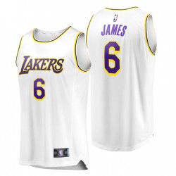 Los Ángeles Lakers Replica Camiseta No. 6 LeBron James Blanco 2021-22