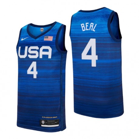 EE.UU. Equipo 2021 Tokio Juegos Olímpicos Baloncesto # 4 Bradley Beal Jugador marino Camiseta