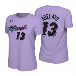 Camiseta de la ciudad de Miami Heat City Viceversa Bam Adebayo # 13 Púrpura