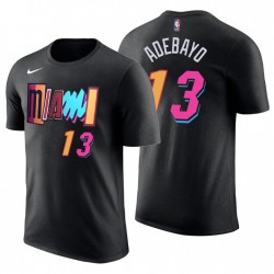 Miami Heat 2021-22 Ciudad Bam ADEBAYO # 13 Negro Camiseta