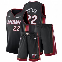 Nike Miami Heat Jimmy Butler # 22 Negro Icono Edición EDICIDAD