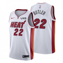 2020-21 Miami Heat # 22 Jimmy Butler Camiseta Blanco ASSOCIATION EDICIÓN
