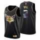 2021-22 Charlotte Hornets Lamelo Ball # 2 75 aniversario Golden Edición Negro Camiseta