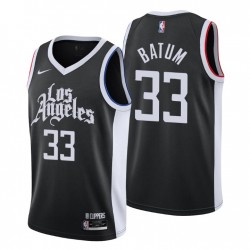 Los Angeles Clippers City Edición Camiseta Nicolas Batum 33 Negro 2020-21