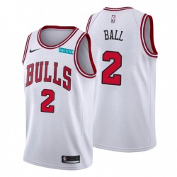 Chicago Bulls Association Edición Lonzo Ball No. 2 Blanco Swingman Camiseta
