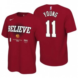 Atlanta Hawks 2021 Playoffs de la NBA Rojo Trae Young # 11 Mantra camiseta