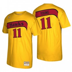Atlanta Hawks Trae Young # 11 Mitchell& ness Reload 2.0 Oro Camiseta