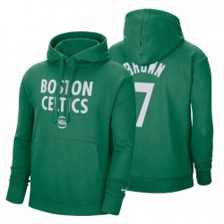 Boston Celtics No.7 Jaylen Brown Essential Logo Fleece City Edición Hoodie Green