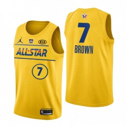 Boston Celtics No.7 Jaylen Brown 2021 NBA All-Star Gold Camiseta