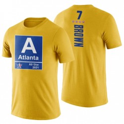 2021 Atlanta NBA All-Star Celtics # 7 Jaylen Brown Amarillo Camiseta