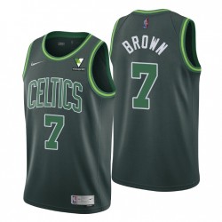 Boston Celtics No.7 Jaylen Brown Ganed Edición Green Camiseta