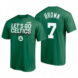 Boston Celtics Dunk 2021 Playoffs de la NBA Verde Jaylen Brown # 7 Camiseta