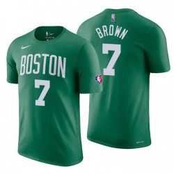 Boston Celtics Jaylen Brown # 7 75 aniversario Camiseta verde diamante
