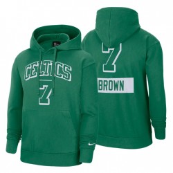 2021-22 Boston Celtics Jaylen Brown City Edición Pullover Hoodie Green