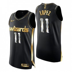 Washington Wizards Camiseta Brook López Golden Edición Auténtico Negro Limited Gold