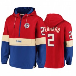 Kawhi Leonard y 2 Clippers Jacket Half-Zip Hoodie Red Royal True Classics