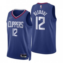 2021-22 Los Angeles Clippers Eric Bledsoe # 12 75 Ícono de aniversario Azul Swingman Camiseta