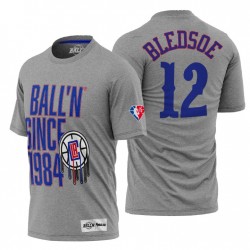 Los Angeles Clippers Eric Bledsoe # 12 aniversario desde 1984 gris camiseta